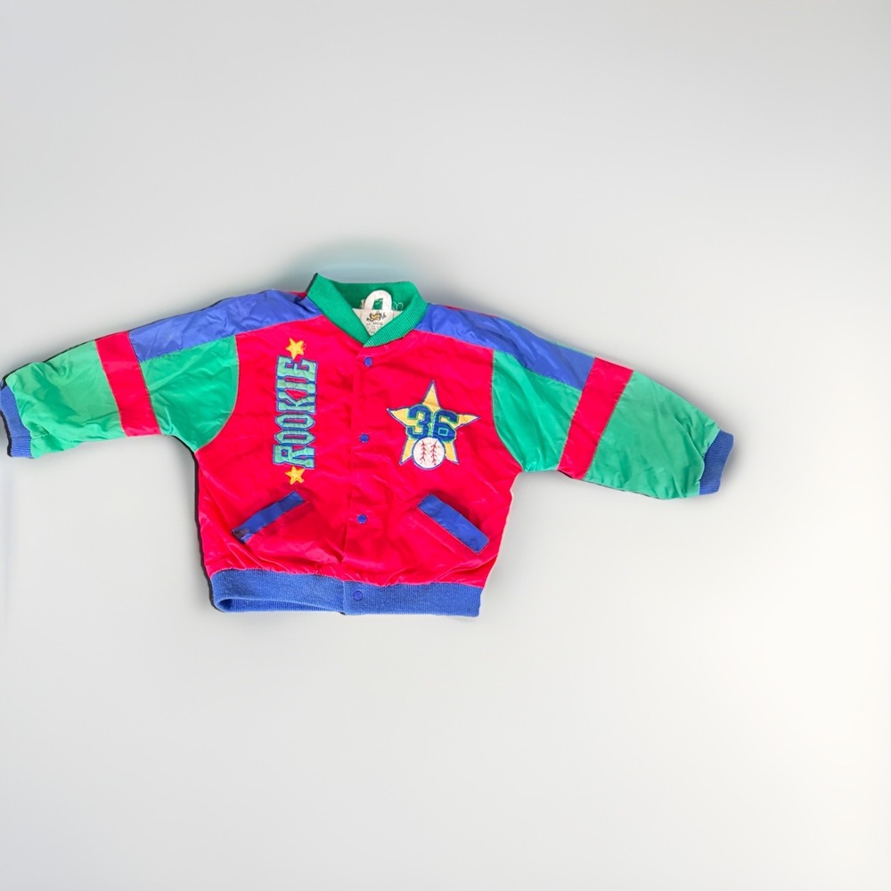 Cuties by Judy Windbreaker Jacket Baby 18 Month Color Block 90s Baseball Rookie